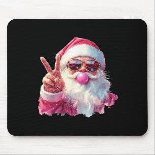 Santa Claus Blowing Bubble Gum Nk Sungles Christma Mouse Mat