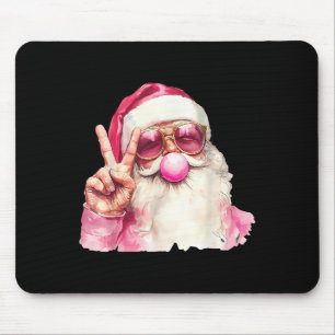 Santa Claus Blowing Bubble Gum Nk Sungles Christma Mouse Mat