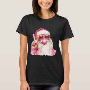 Santa Claus Blowing Bubble Gum Nk Sungles Christma T-Shirt