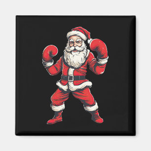 Santa Claus Boxer Boxing Kickboxing Christmas Mart Magnet