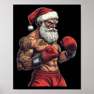 Santa Claus Boxing And Mma - Christmas Boxing  Poster