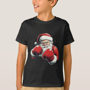 Santa Claus Boxing - Santa Claus With Boxing Glove T-Shirt