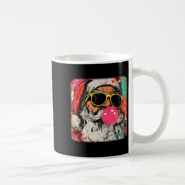 Santa Claus Bubble Gum Merry Xmas Painting Men Wom Coffee Mug (Right)