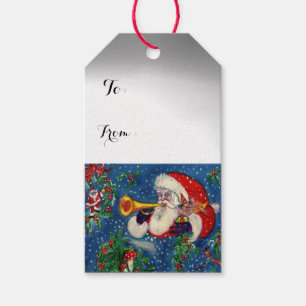 SANTA CLAUS BUGLER  , CHRISTMAS NIGHT GIFT TAGS