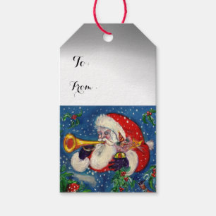 SANTA CLAUS BUGLER  , CHRISTMAS NIGHT GIFT TAGS