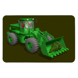 Santa Claus Bulldozer Operator Magnet