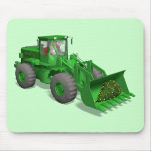 Santa Claus Bulldozer Operator Mouse Mat