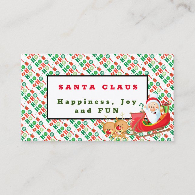 Santa Claus Business Card (Front)