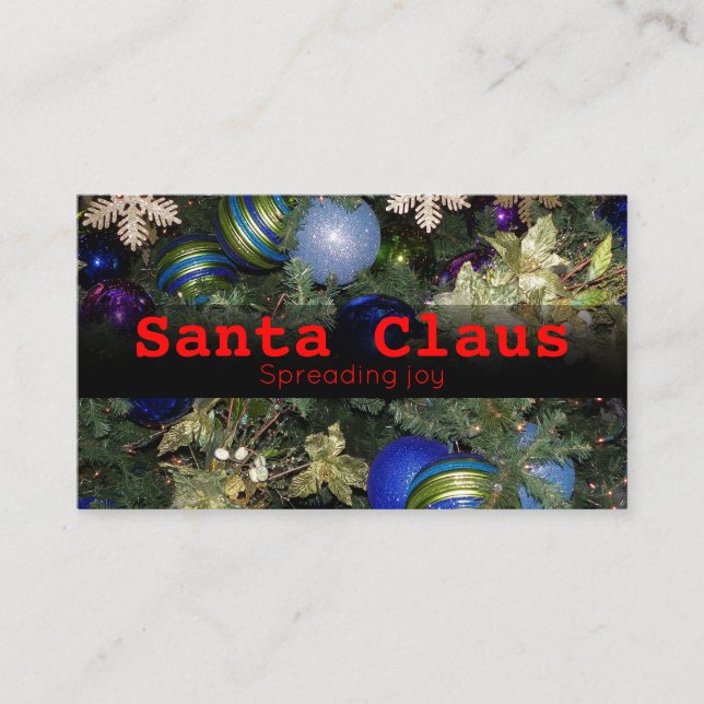 Santa Claus business card for fun or professional (Front)