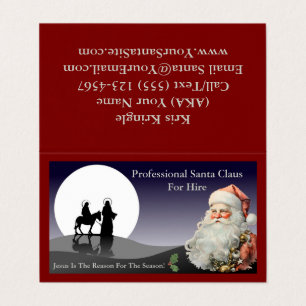 Santa Claus Business Card Jesus Is The Reason Mail