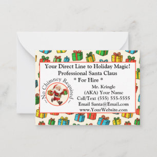 Santa Claus Business Card Note Card