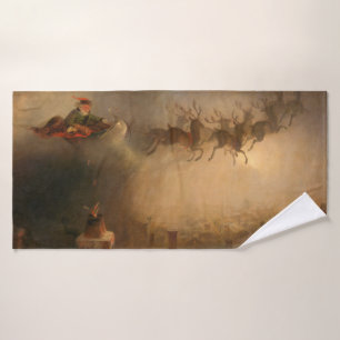 Santa Claus by William Holbrook Beard Bath Towel