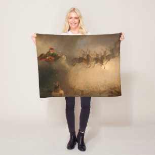 Santa Claus by William Holbrook Beard Fleece Blanket