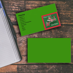 Santa Claus Candy Train Christmas Business Card