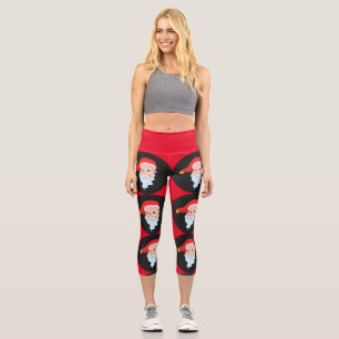 SANTA CLAUS CAPRI YOGA LEGGINGS