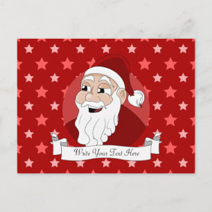 Santa Claus Cartoon Holiday Postcard