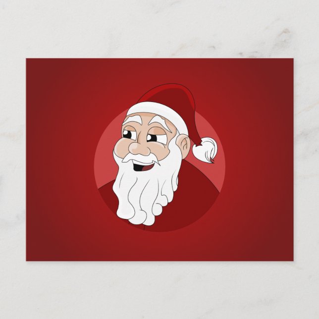 Santa Claus Cartoon Holiday Postcard (Front)