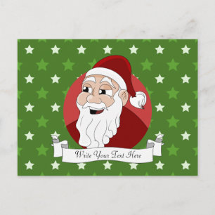 Santa Claus Cartoon Holiday Postcard