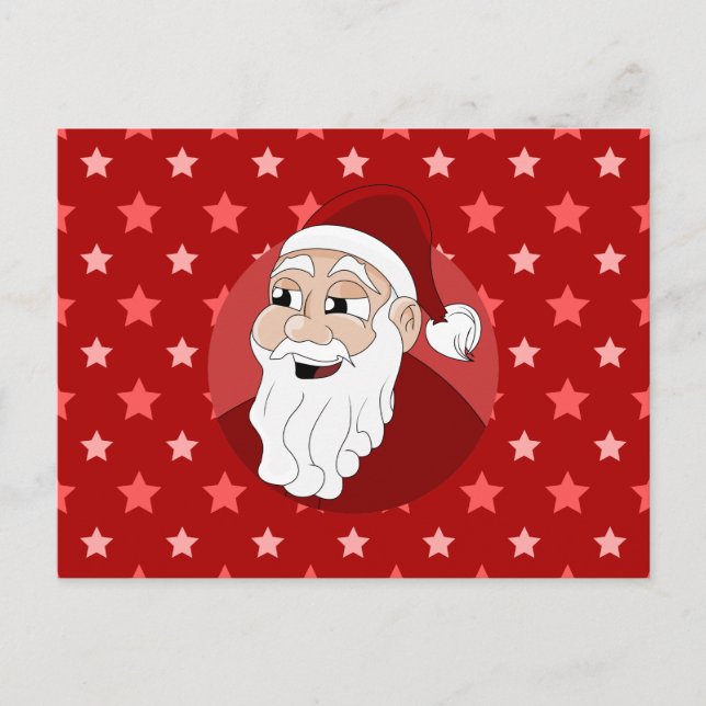 Santa Claus Cartoon Holiday Postcard (Front)