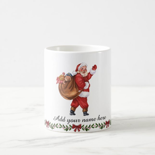 Santa Claus Ceramic Mug - Customisable (Center)