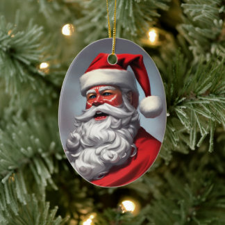 Santa Claus Ceramic Ornament