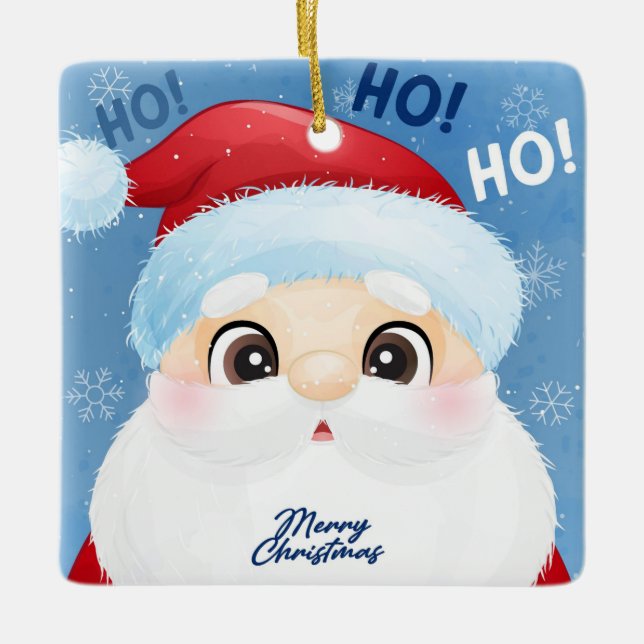 Santa Claus Ceramic Ornament (Front)