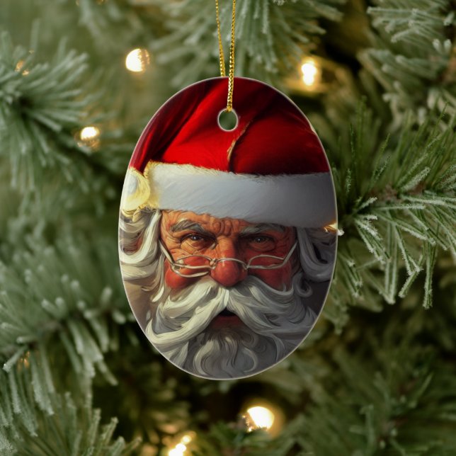 Santa Claus Ceramic Ornament (Tree)