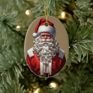 Santa Claus Ceramic Ornament