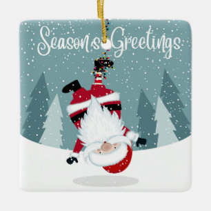 Santa Claus Ceramic Ornament