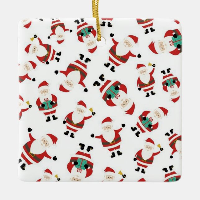 Santa Claus Ceramic Ornament (Front)