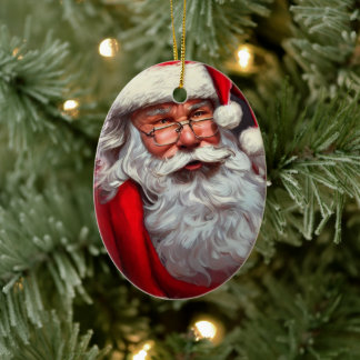 Santa Claus Ceramic Ornament
