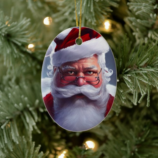 Santa Claus Ceramic Ornament (Tree)
