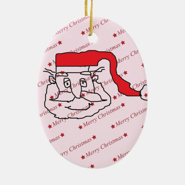 Santa Claus Ceramic Tree Decoration (Back)