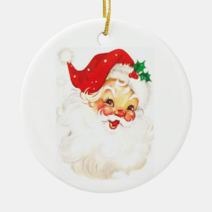 santa claus ceramic tree decoration