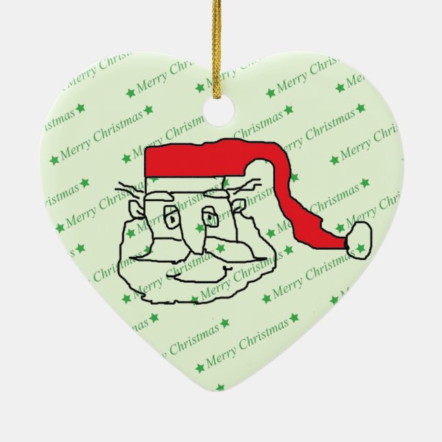 Santa Claus Ceramic Tree Decoration (Back)