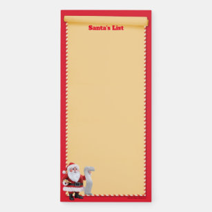 Santa Claus Checking His List Magnetic Notepad