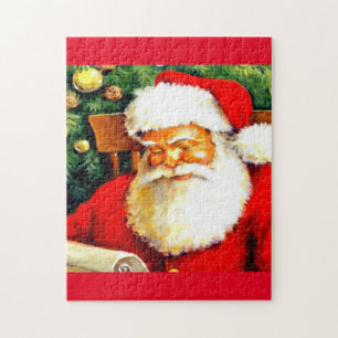 Santa claus checking his list puzzle