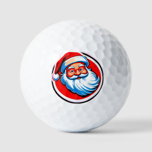 Santa Claus Cheerful Greeting Golf Balls