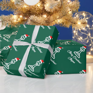 Santa Claus chess pawn personalised Christmas Wrapping Paper