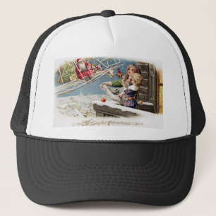 Santa Claus Children Christmas Vintage Trucker Hat