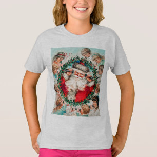Santa Claus & Children Merry Christmas T-Shirt