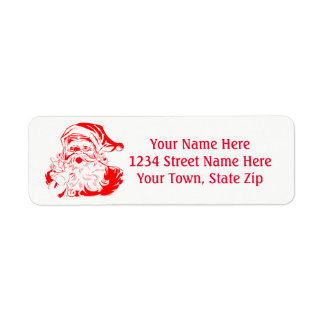 Santa Claus Christmas Address Labels