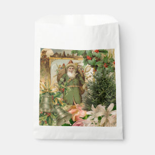 Santa Claus Christmas Antique Beautiful Art Favour Bags