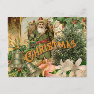 Santa Claus Christmas Antique Beautiful Art Holiday Postcard