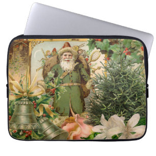 Santa Claus Christmas Antique Beautiful Art Laptop Sleeve