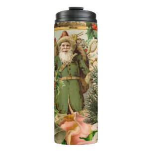 Santa Claus Christmas Antique Beautiful Art Thermal Tumbler