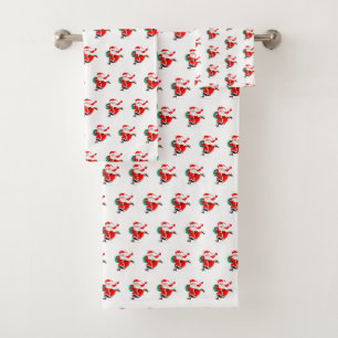 Santa Claus Christmas Bath Towel Set