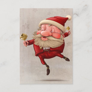 Santa Claus Christmas bells dancing Invitation