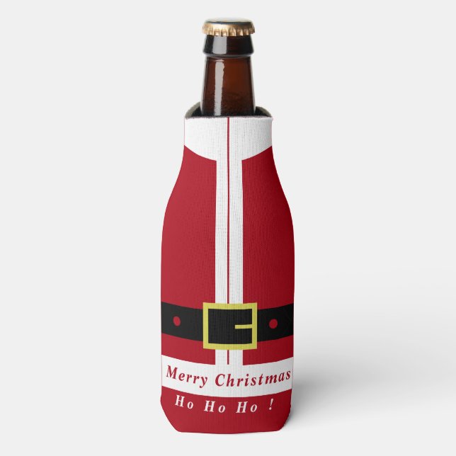 Santa Claus Christmas Bottle Cooler (Bottle Front)