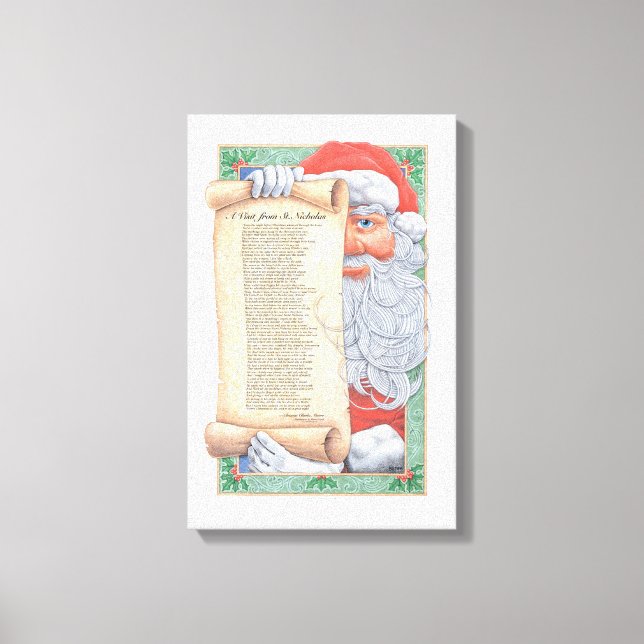Santa Claus Christmas Canvas Print (Front)